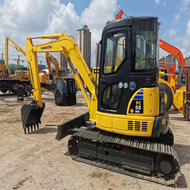 Wysokiej jakości 6 tony używany Japonia importowany Komatsu pc 55 MR grabarz pełzający z krótszym czasem pracy