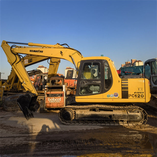 Wysokiej jakości 12 tony używany grabarz Japonia Importowany Komatsu Pc 120 grabarz z krótszym czasem pracy