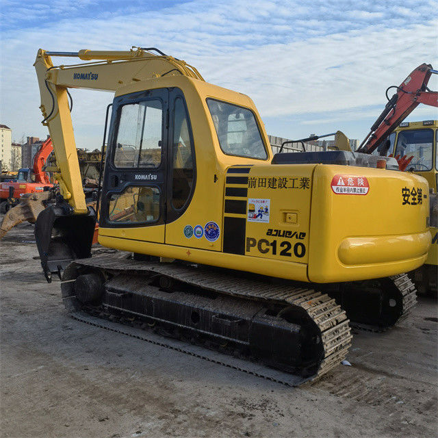 Wysokiej jakości 12 tony używany grabarz Japonia Importowany Komatsu Pc 120 grabarz z krótszym czasem pracy