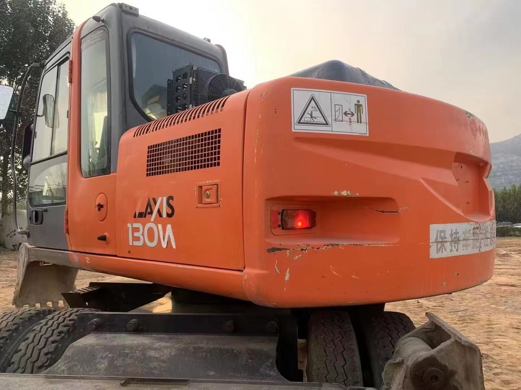 14 ton Japonia importowała 90% nowego Hitachi ZX 130W używanego bagna na kółkach o wysokiej jakości i najlepszej wydajności na sprzedaż