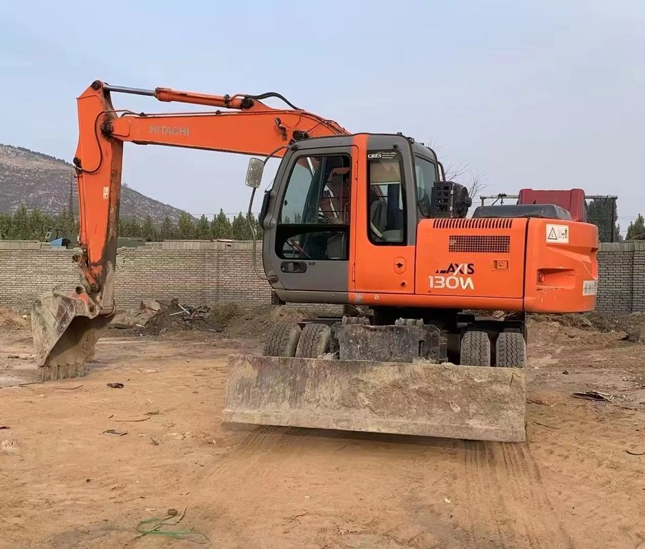 14 ton Japonia importowała 90% nowego Hitachi ZX 130W używanego bagna na kółkach o wysokiej jakości i najlepszej wydajności na sprzedaż