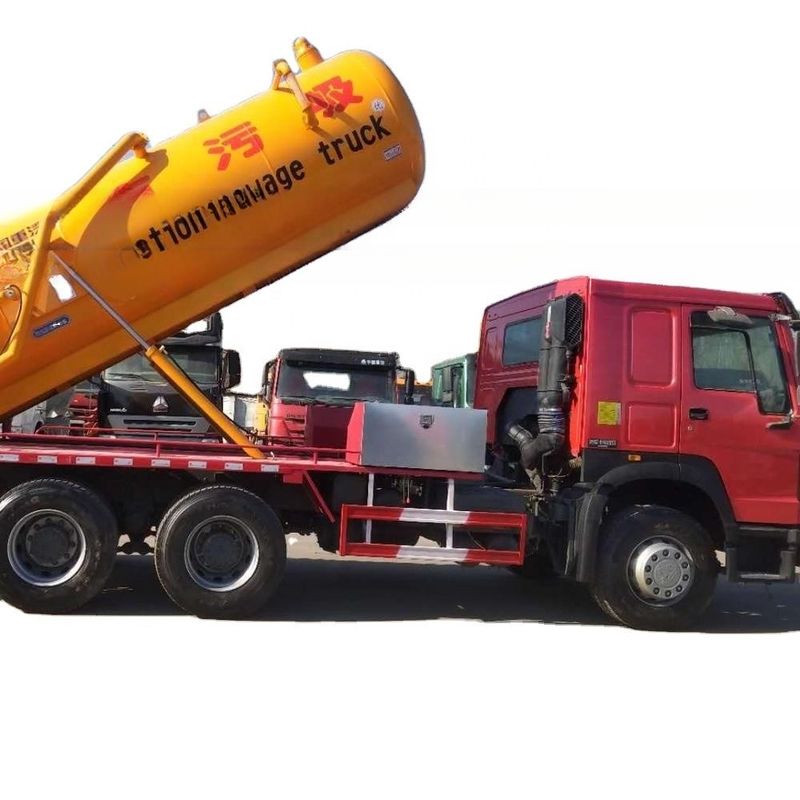 Euro 3 336hp Używany Howo 6*4 Ciężarówka próżniowa 10 Cbm Ciężarówka do wysypania ścieków W dobrym stanie