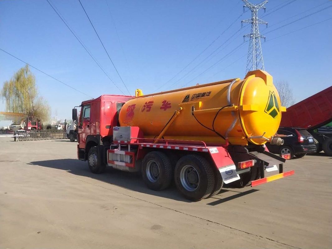 Euro 3 336hp Używany Howo 6*4 Ciężarówka próżniowa 10 Cbm Ciężarówka do wysypania ścieków W dobrym stanie