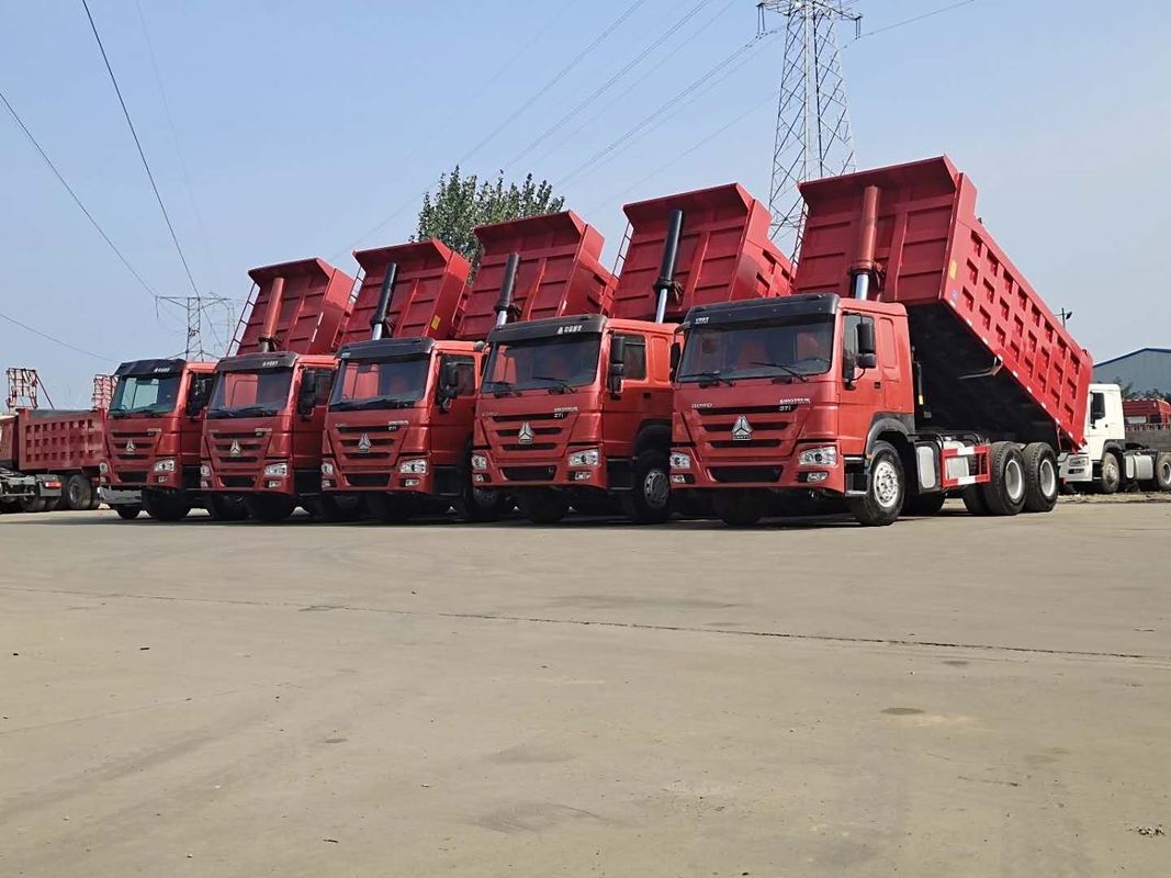 Po drugie ręce 371hp dump truck używany Howo 6x4 tipper truck z systemem multimedialnym 10 koła